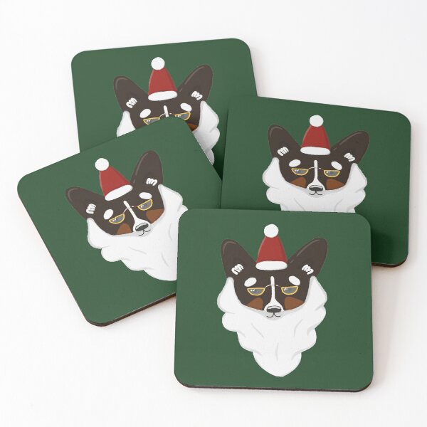 Item preview, Welsh corgi Santa Claus black with tan points designed and sold by gavayka.