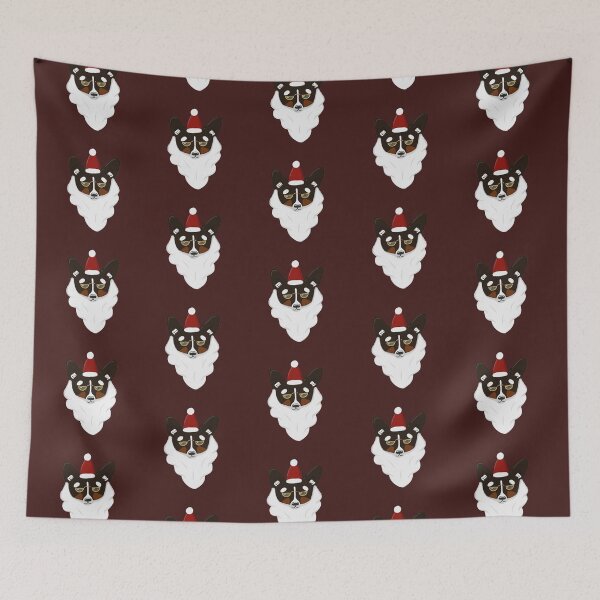 Item preview, Welsh corgi Santa Claus black with tan points designed and sold by gavayka.