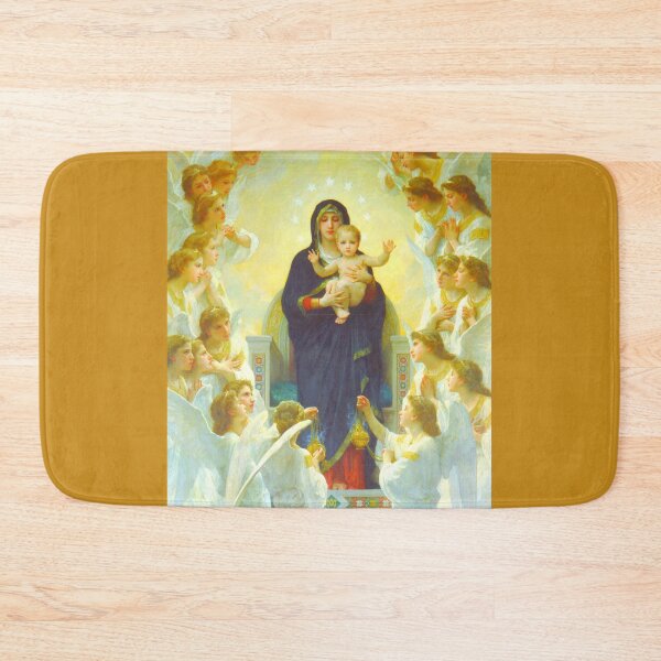 Item preview, ReTouched The Queen of the angels, W. Bouguereau, year 1900 oil on canvas, The Virgin with angels designed and sold by LifeIsAGiftD.