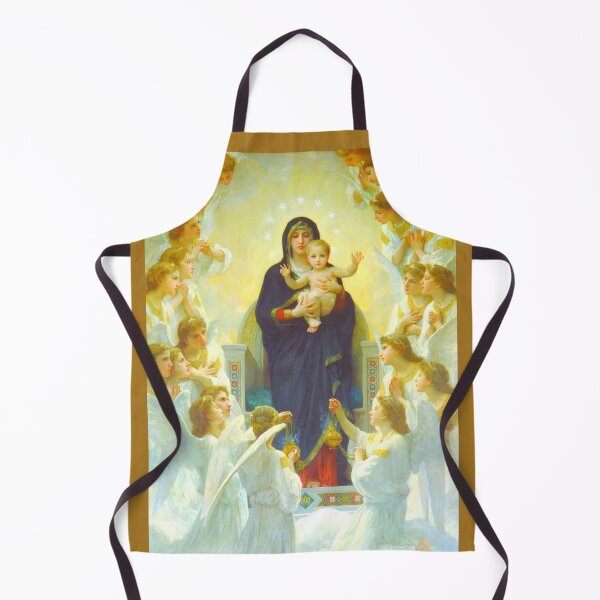 Item preview, ReTouched The Queen of the angels, W. Bouguereau, year 1900 oil on canvas, The Virgin with angels designed and sold by LifeIsAGiftD.