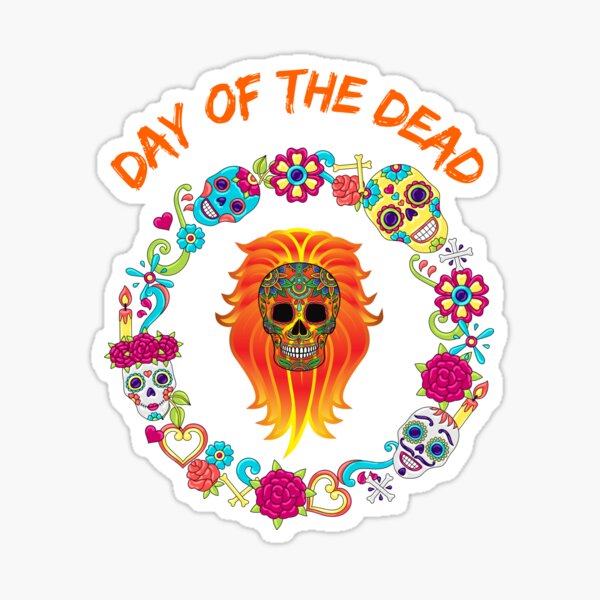Item preview, Day Of The Dead Sugar Skull Wreath   designed and sold by WoodburyLake.