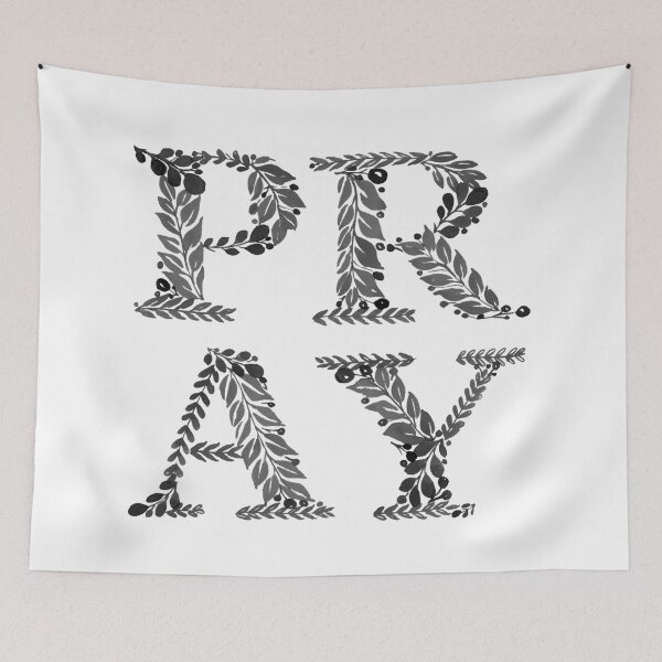 Item preview, Pray in black designed and sold by Rachel Dash-Williams Creative.