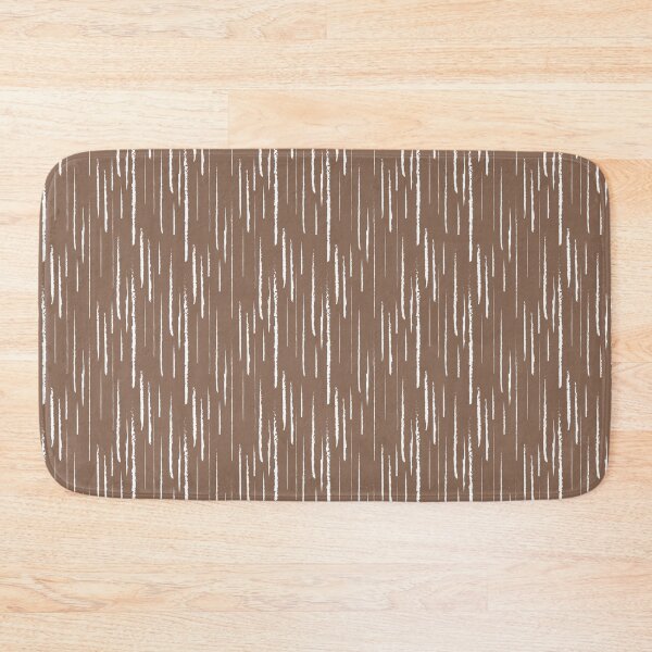Artikelvorschau, Mid-tone Brown and White Vertical Stripe Pattern Pairs Dunn & Edwards 2022 Color of the Year Art & Craft DET682 - Colour Trends - Hue - Shade entworfen und verkauft von ColorOfTheYears.