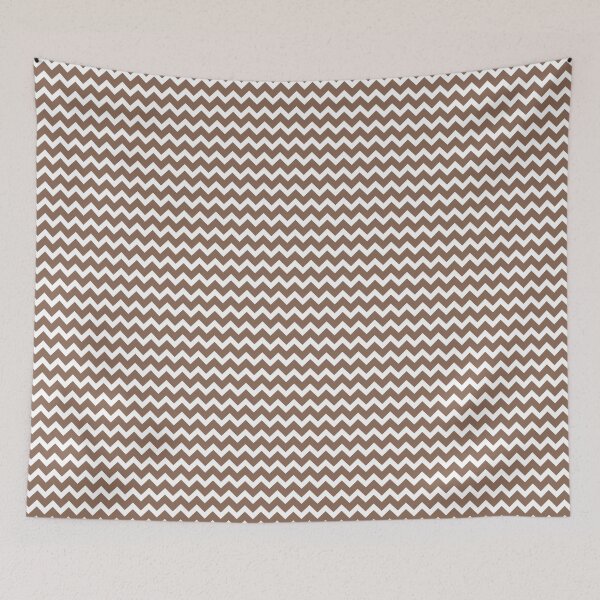 Artikelvorschau, Mid-tone Brown and White Zig Zag Line Pattern Pairs Dunn & Edwards 2022 Color of the Year Art & Craft DET682 - Colour Trends - Hue - Shade entworfen und verkauft von ColorOfTheYears.