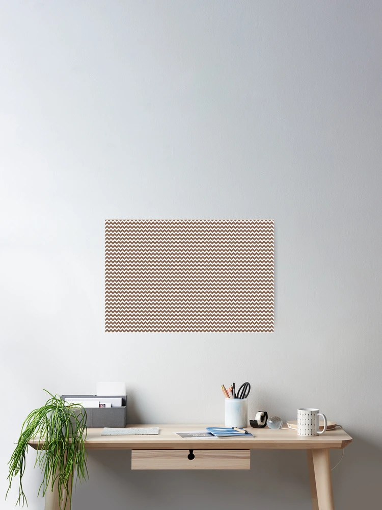 Imagen 2 de 3, Póster con la obra Mid-tone Brown and White Zig Zag Line Pattern Pairs Dunn & Edwards 2022 Color of the Year Art & Craft DET682 - Colour Trends - Hue - Shade, diseñada y vendida por ColorOfTheYears.