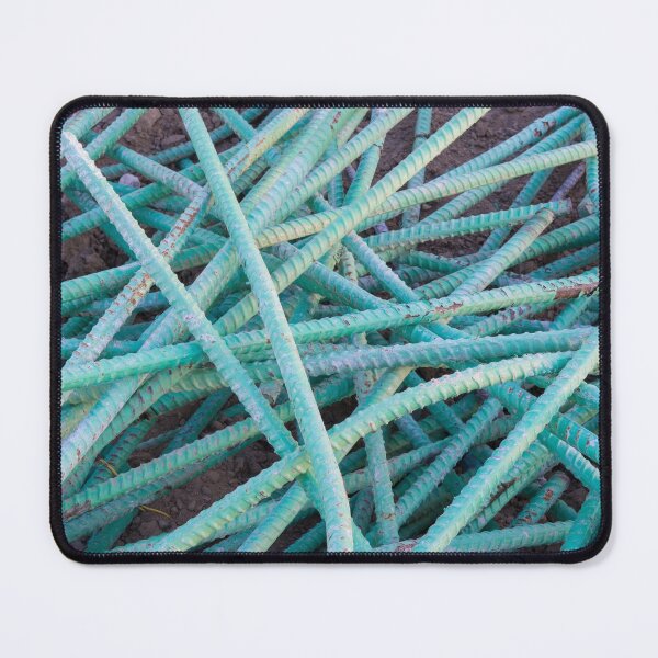 Item preview, Green Rebar in a Pile at an Infrastructure Project designed and sold by Bill Spengler's Photographic Thoughts.