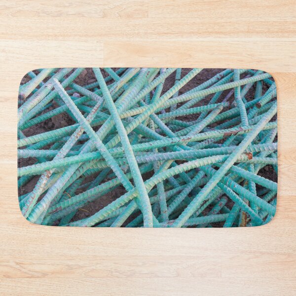Item preview, Green Rebar in a Pile at an Infrastructure Project designed and sold by Bill Spengler's Photographic Thoughts.