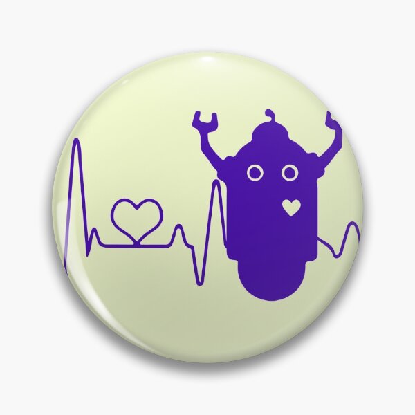 Item preview, Violet Funny Robot Heartbeat Design designed and sold by Red-ElYoubi.