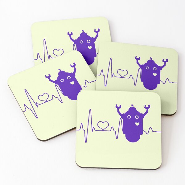 Item preview, Violet Funny Robot Heartbeat Design designed and sold by Red-ElYoubi.