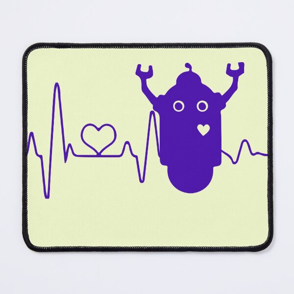 Item preview, Violet Funny Robot Heartbeat Design designed and sold by Red-ElYoubi.