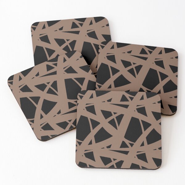 Artikelvorschau, Mid-tone Brown and Black Abstract Mosaic Pattern 3 Pairs Dunn & Edwards 2022 Color of the Year Art & Craft DET682 - Colour Trends - Hue - Shade entworfen und verkauft von ColorOfTheYears.