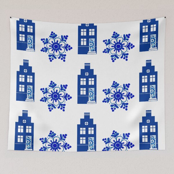 Item preview, Floral Delft Pattern designed and sold by redstitchlab.