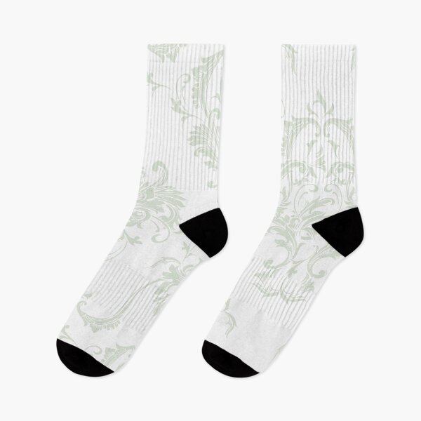 Item preview, Green and White Damask Scroll Baroque Pattern Pairs PPG 2022 Popular Color Lime Daiquiri PPG1127-1 - Colour Trends - Hue - Shade designed and sold by ColorOfTheYears.
