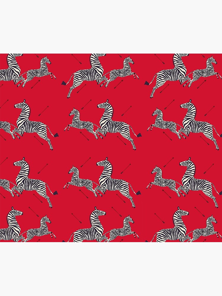 Disover Scalamandré Zebra (red) / The Royal Tenenbaums Shower Curtain