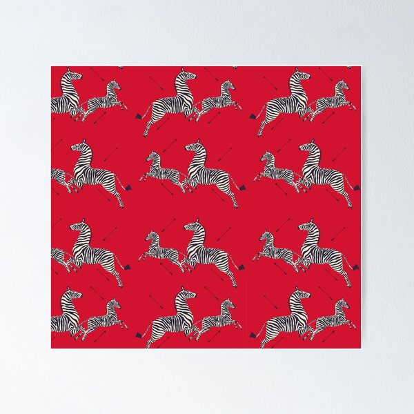 Item preview, Scalamandré Zebra (red) / The Royal Tenenbaums designed and sold by lecinemaparadis.