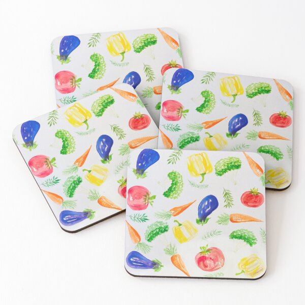 Item preview, Watercolor Veggies Farmers Market designed and sold by JuniperWD.