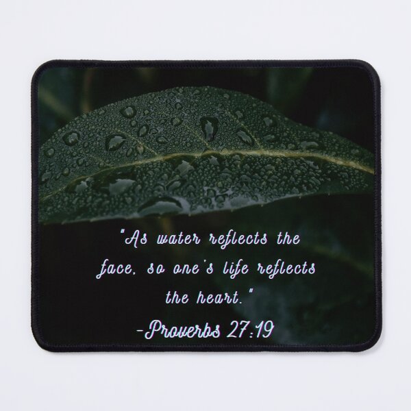 Item preview, Proverbs 27:19 Rainy Leaves Bible Verse Quote designed and sold by JLPhotographer.