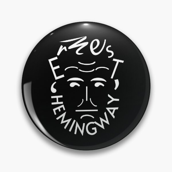 Item preview, Hemingway, Typographic portrait designed and sold by SkyAfterDusk.