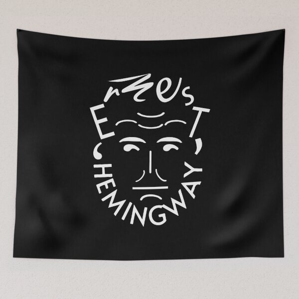 Item preview, Hemingway, Typographic portrait designed and sold by SkyAfterDusk.