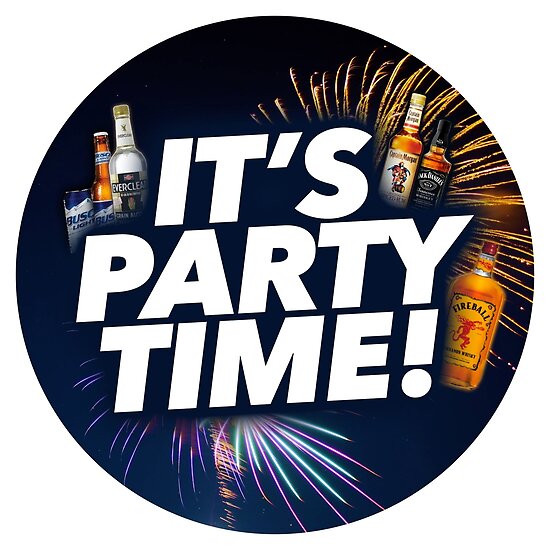 it s party time clock posters by freevelocity redbubble