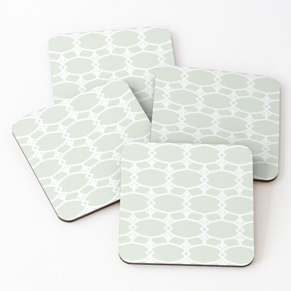 Artikelvorschau, Green and White Ornamental Shape Pattern 5 Pairs PPG 2022 Popular Color Lime Daiquiri PPG1127-1 - Colour Trends - Hue - Shade entworfen und verkauft von ColorOfTheYears.