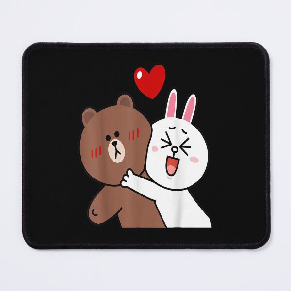 Item preview, Cute brown bear cony bunny rabbit valentines lovers hug kiss designed and sold by KeeganshiAon.