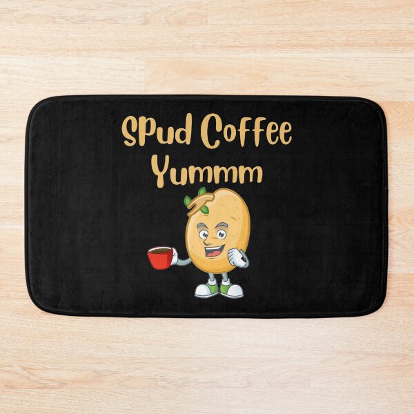 Item preview, Cute Spud Potato Drinking Coffee Yummm funny gift design designed and sold by Sheepherder120.