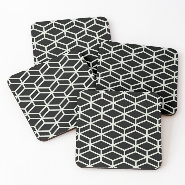 Artikelvorschau, Green and Black Tessellation Line Pattern 8 Pairs PPG 2022 Popular Color Lime Daiquiri PPG1127-1 - Colour Trends - Hue - Shade entworfen und verkauft von ColorOfTheYears.