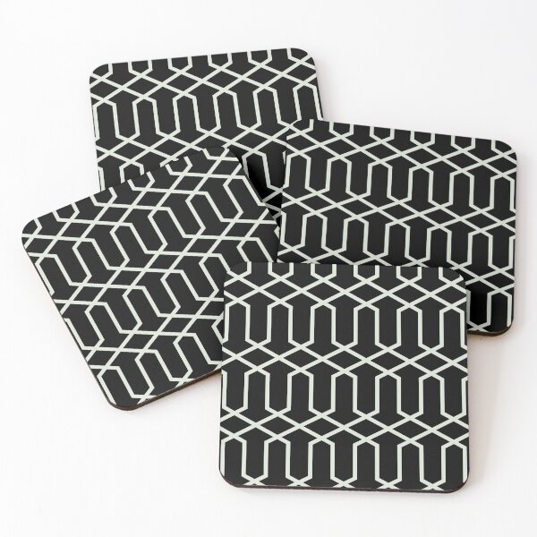 Artikelvorschau, Green and Black Tessellation Line Pattern 10 Pairs PPG 2022 Popular Color Lime Daiquiri PPG1127-1 - Colour Trends - Hue - Shade entworfen und verkauft von ColorOfTheYears.