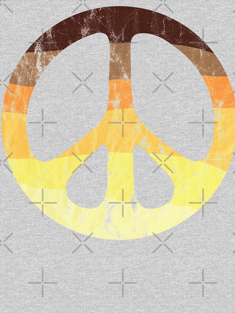 Thumbnail 7 of 7, Classic T-Shirt, Washed and Worn Peace Sign With 70s Stripes designed and sold by unhingedheather.