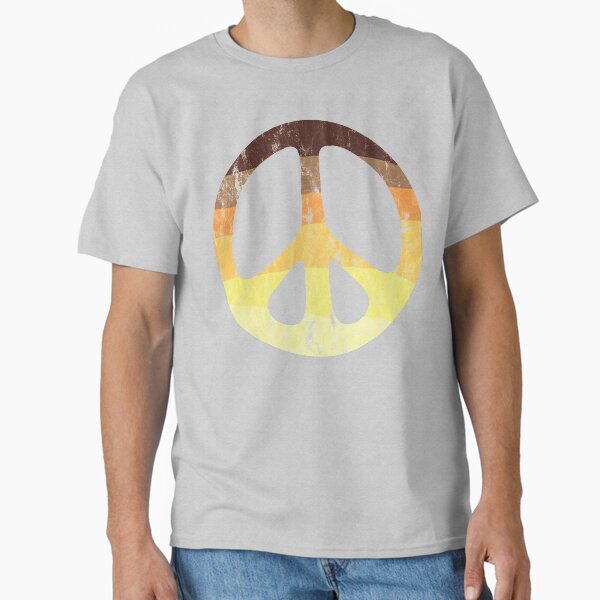 Item preview, Washed and Worn Peace Sign With 70s Stripes designed and sold by Unhinged Heather.