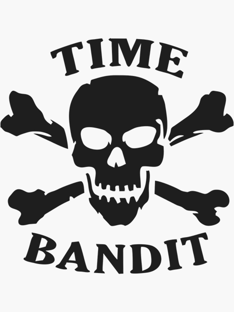 "time bandit logo merch all carb no quits " Sticker for Sale by