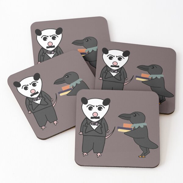 Item preview, Edgar Allen Possum with Raven designed and sold by Roanasaurus.