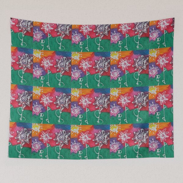 Item preview, Colourful Abstract Flowers designed and sold by WelshStuff.