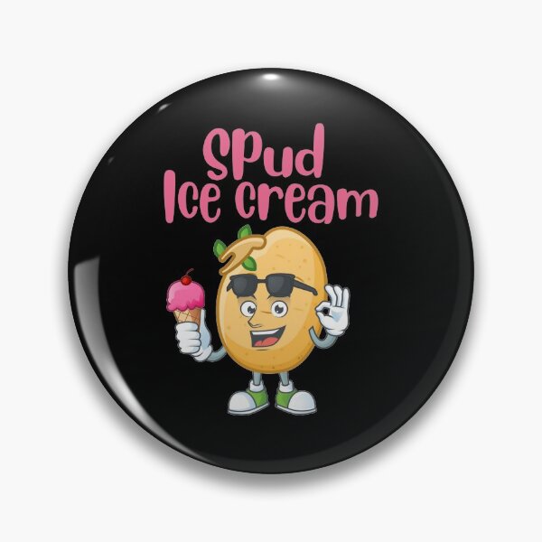 Item preview, Cute Spud Potato with Ice Cream funny gift design designed and sold by Sheepherder120.