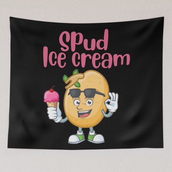 Item preview, Cute Spud Potato with Ice Cream funny gift design designed and sold by Sheepherder120.