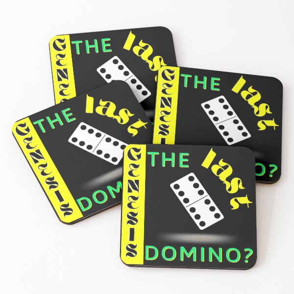 Item preview, The Last Domino? Genesis On Black Background designed and sold by Rainbows Rock.