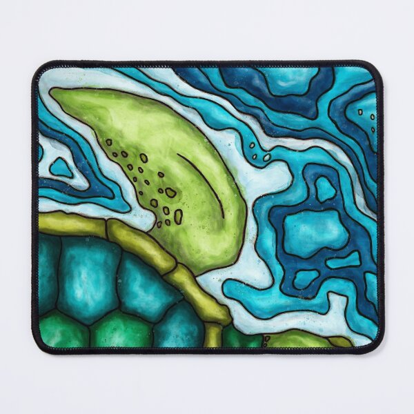 Sea turtle abstract art Mouse Pad