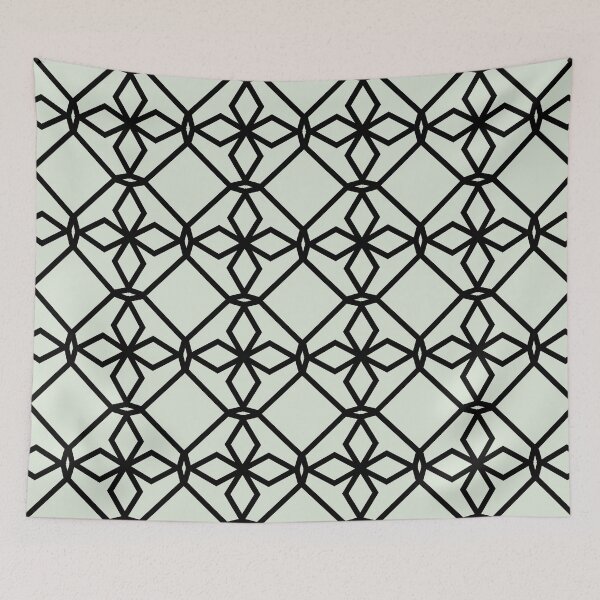 Aperçu de l'œuvre Green and Black Tessellation Line Pattern 34 Pairs PPG 2022 Popular Color Lime Daiquiri PPG1127-1 - Colour Trends - Hue - Shade créée et vendue par ColorOfTheYears.