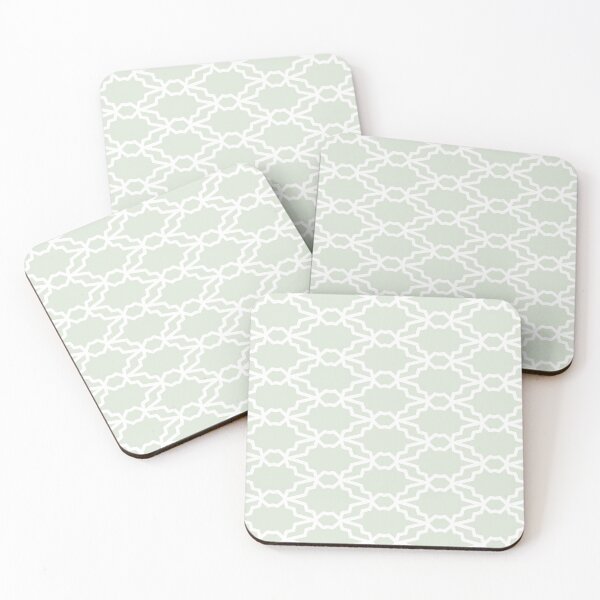 Artikelvorschau, Green and White Tessellation Line Pattern 35 Pairs PPG 2022 Popular Color Lime Daiquiri PPG1127-1 - Colour Trends - Hue - Shade entworfen und verkauft von ColorOfTheYears.