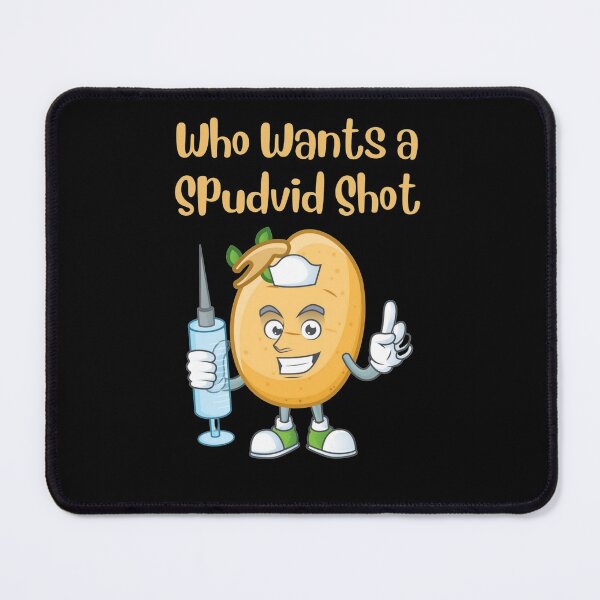 Item preview, Cute Spud Potato Who wants a Spudvid Covid Shot funny gift design designed and sold by Sheepherder120.