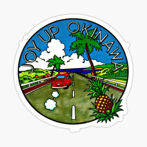 Joy Up Okinawa Japan 1980's themed Tropical Sticker