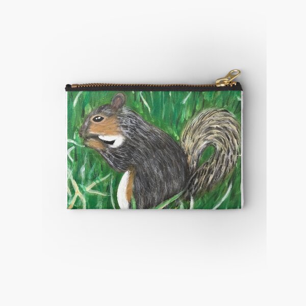 Item preview, Grey squirrel eating in the grass designed and sold by Rebekah Gavra.