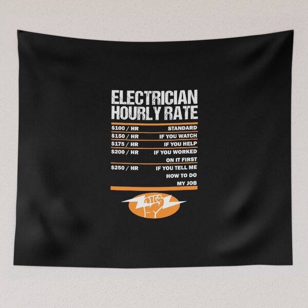 Item preview, Electricians Hourly Rate Lineman Electrician Electricity designed and sold by Nessshirts.