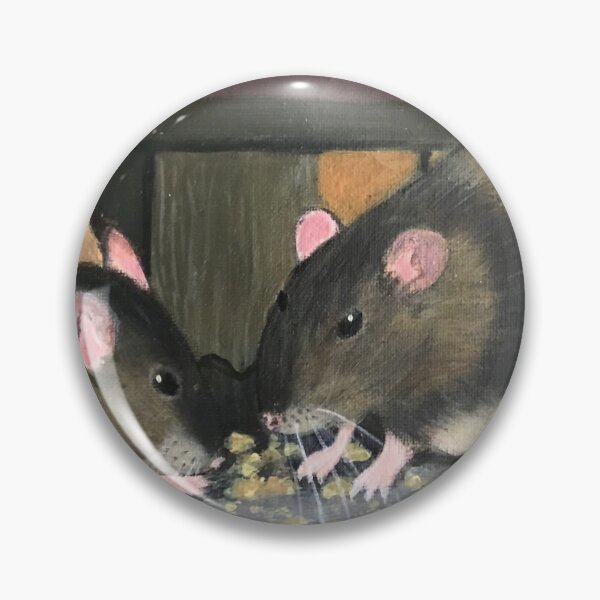 Item preview, Brown rats eating grain designed and sold by Rebekah Gavra.