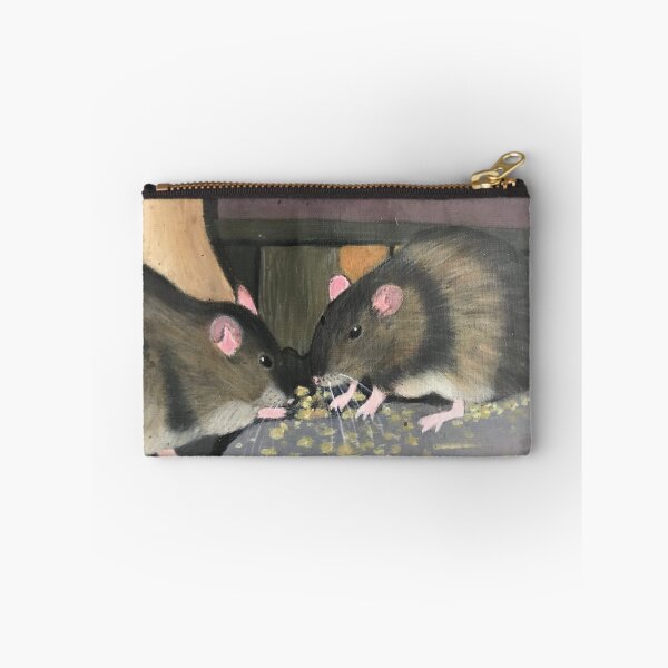 Item preview, Brown rats eating grain designed and sold by Rebekah Gavra.