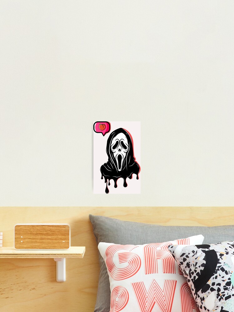 melted Ghost face, Scream movie, extra scary Sticker for Sale by Dolphi-s