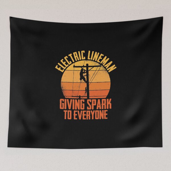 Item preview, Electric Lineman Giving Spark To Everyone Lineworker designed and sold by Nessshirts.