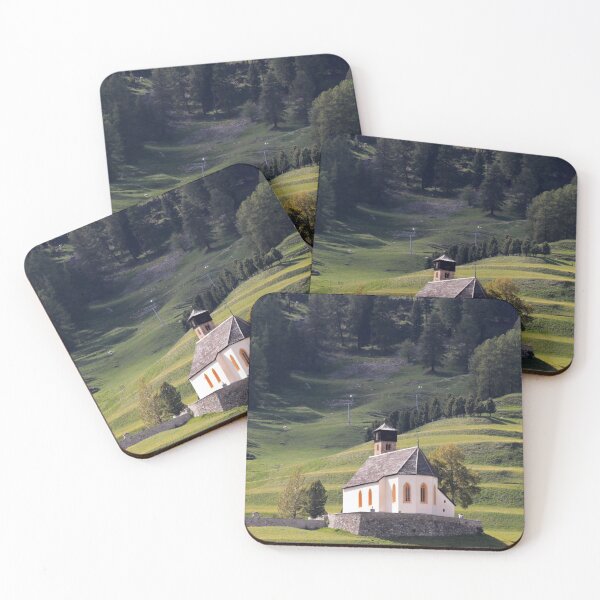 Item preview, Mountain Meadow Chapel Alps Mountains Herbs Lawns Nature Tree House designed and sold by MonArtisteSam.