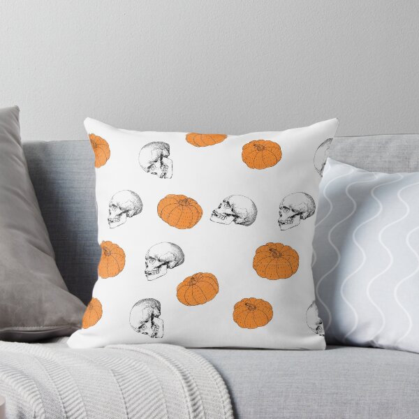 Item preview, Halloween Skull & pumpkin Pattern  designed and sold by NocheStudio.